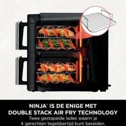 Ninja Double Stack Dubbele Airfryer XXL SL300EU< Frituurpannen En Airfryers
