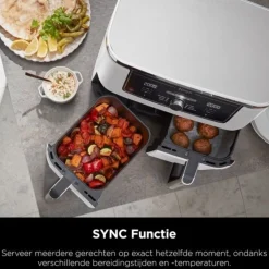 Ninja Dubbele Airfryer XXL AF400EUWH< Frituurpannen En Airfryers