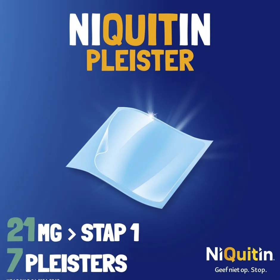 Niquitin Clear Pleister Stap 1 - 21 mg - Nicotinepleister< Stoppen Met Roken