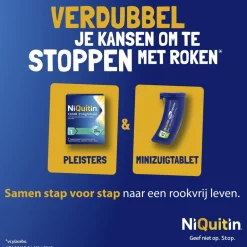 Niquitin Clear Pleister Stap 1 - 21 mg - Nicotinepleister< Stoppen Met Roken