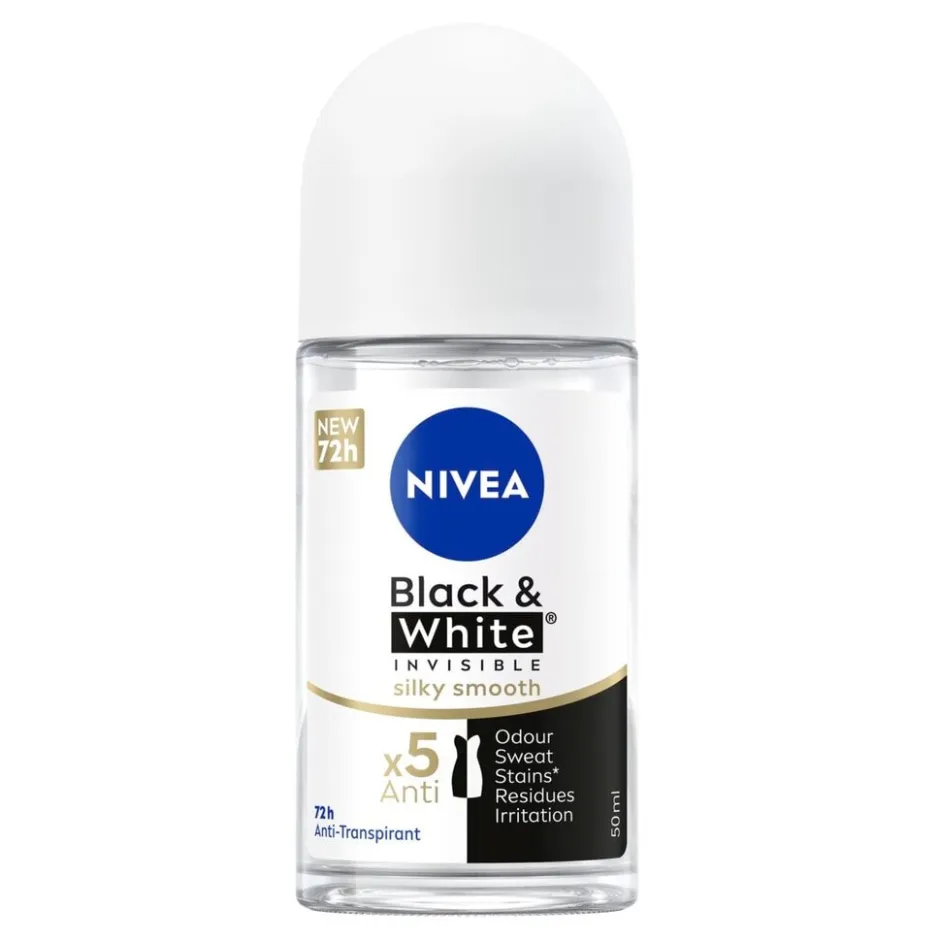 Nivea Black & White Invisible Silky Smooth Antitranspirant Roller< Deoroller