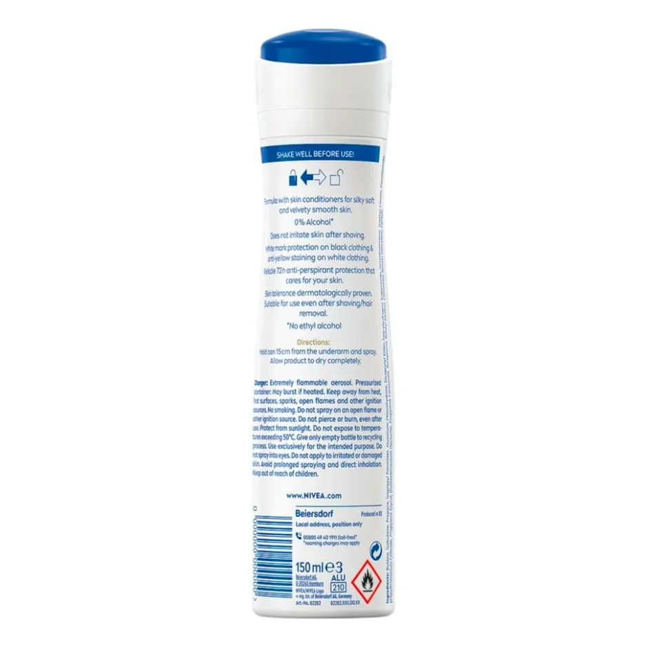 Nivea Black & White Invisible Silky Smooth Antitranspirant Spray< Deospray