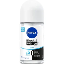 Black & White Invisible Pure Antitranspirant Roller|Nivea Hot