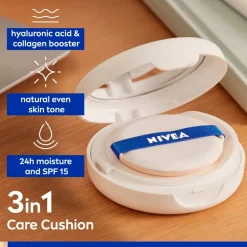 NIVEA Cellular Expert Finish 03 Medium Dark SPF15 3-In-1 Care Cushion Foundation|Nivea Skincare Best