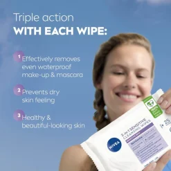 Nivea Skincare NIVEA 3-In-1 Sensitive Reinigingsdoekjes< Gezichtsreiniging