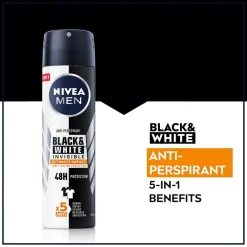 Nivea Men Black & White Invisible Ultimate Impact Antitranspirant Spray< Deospray