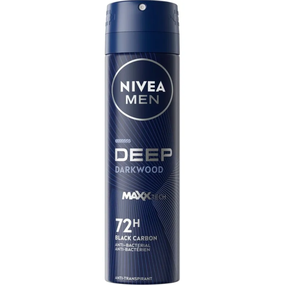Deep Black Carbon Dark Wood Antitranspirant Spray|Nivea Men Best