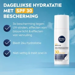 Nivea Men SPF30 Sensitive Dagelijkse Beschermende Hydraterende Crème< Gezichtscreme Mannen