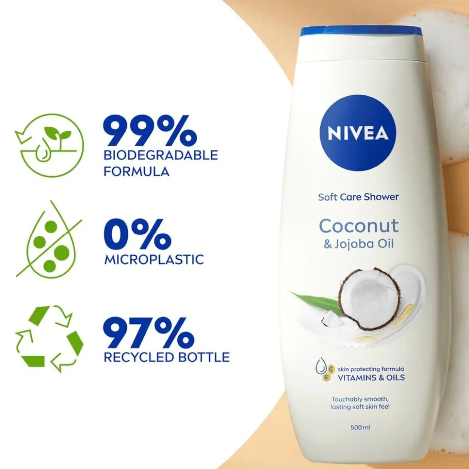 Nivea Soft Care Coconut & Jojoba Oil Showergel< Douchecrème|Douchegel