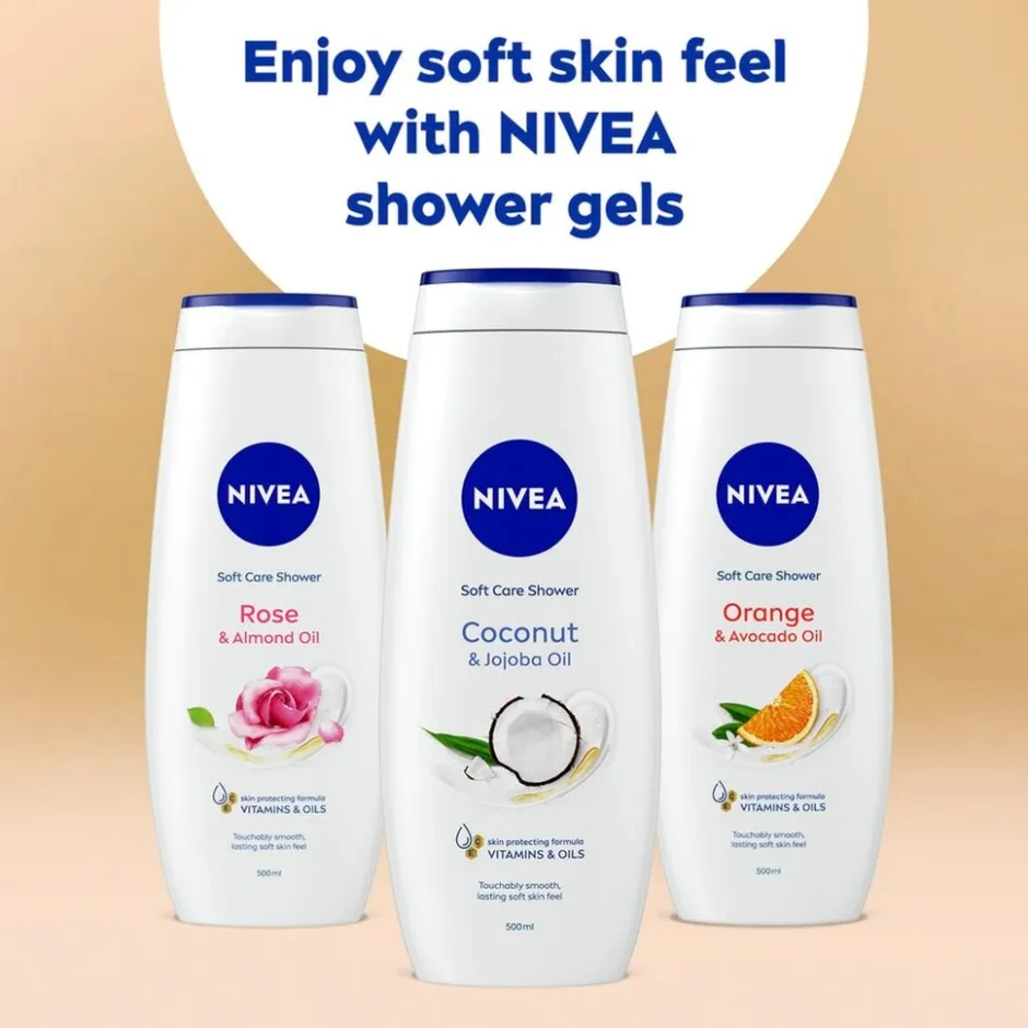 Nivea Soft Care Coconut & Jojoba Oil Showergel< Douchecrème|Douchegel