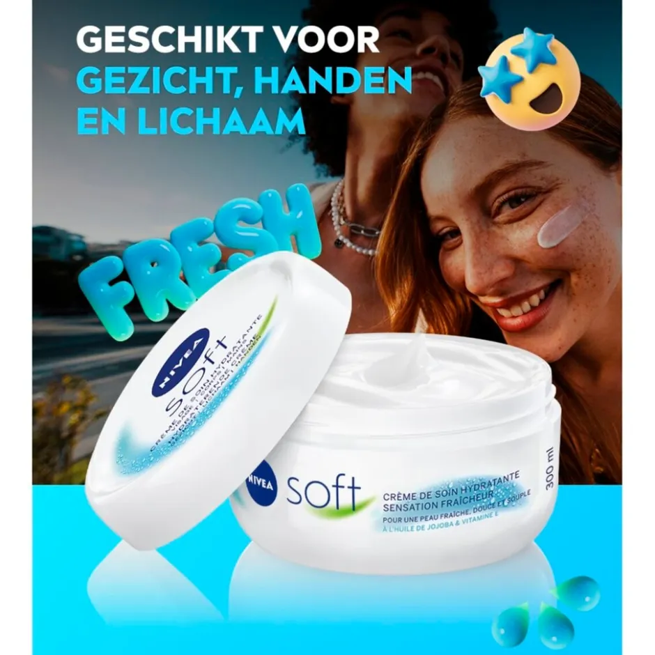 Nivea Soft Hydraterende Crème< Bodycremes