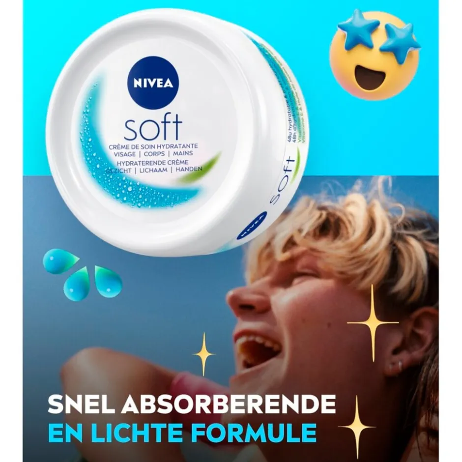 Nivea Soft Hydraterende Crème< Bodycremes