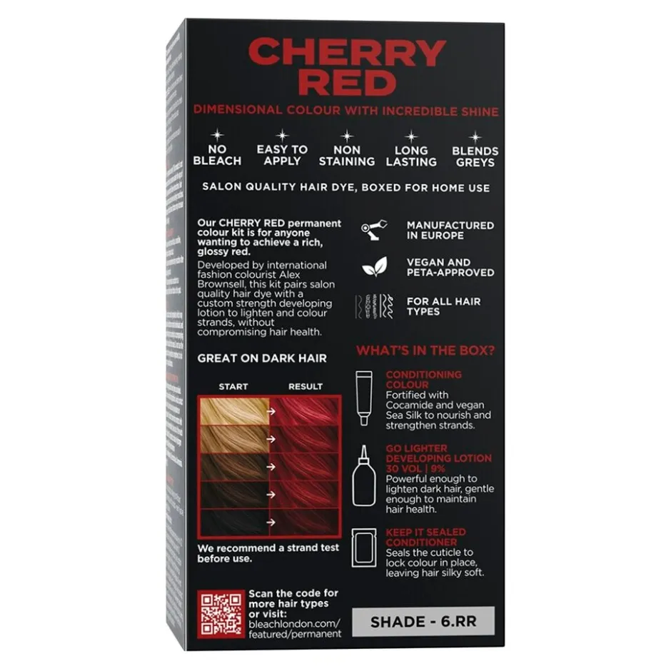 BLEACH LONDON No Cherry Red Permanent Vegan Dye Kit< Haarverf