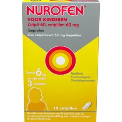 Nurofen voor Kinderen Ibuprofen 60 mg Zetpillen< Pijn