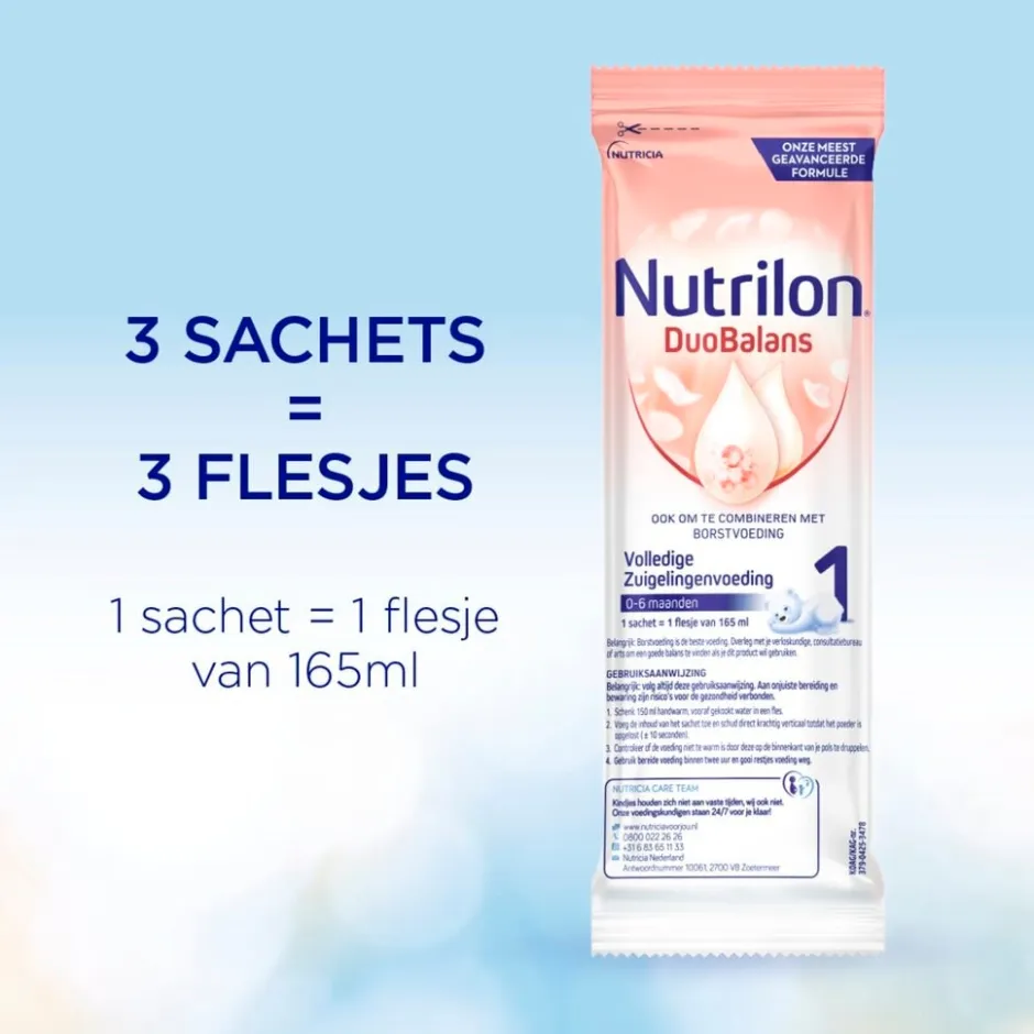 1 Baby Duobalans 0-6 Maanden Sachets|Nutrilon Hot