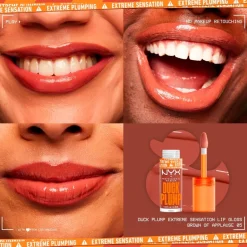 05 Brown Of Applause Duck Plump Extreme Sensation Lipgloss|NYX Professional Makeup New