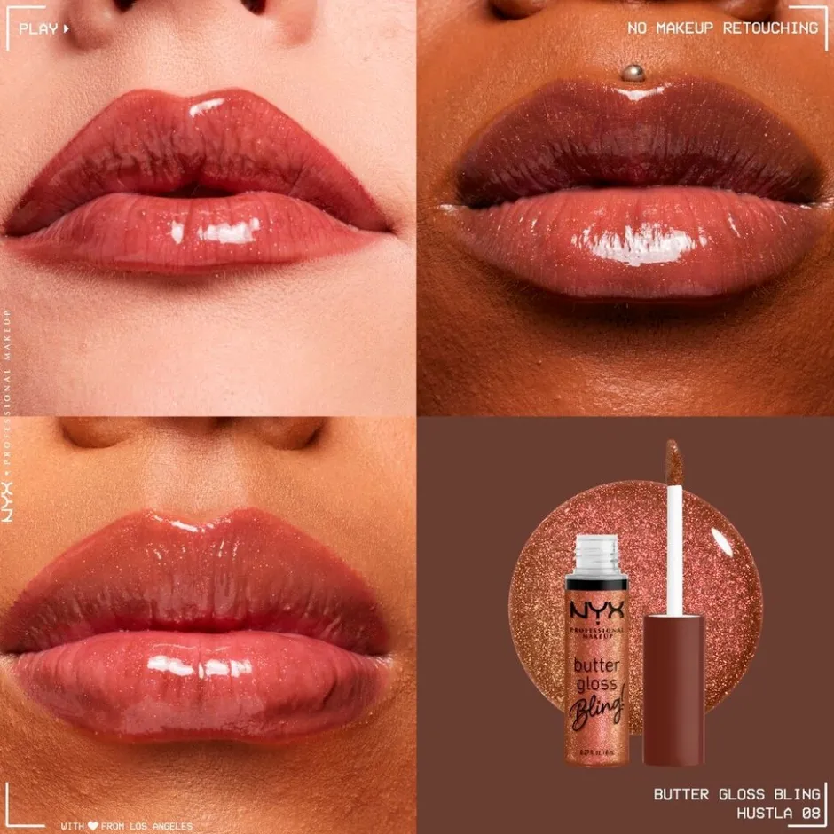 NYX Professional Makeup Butter Gloss Bling! 08 Hustla Butter Gloss Lipgloss< Lipmake-Up