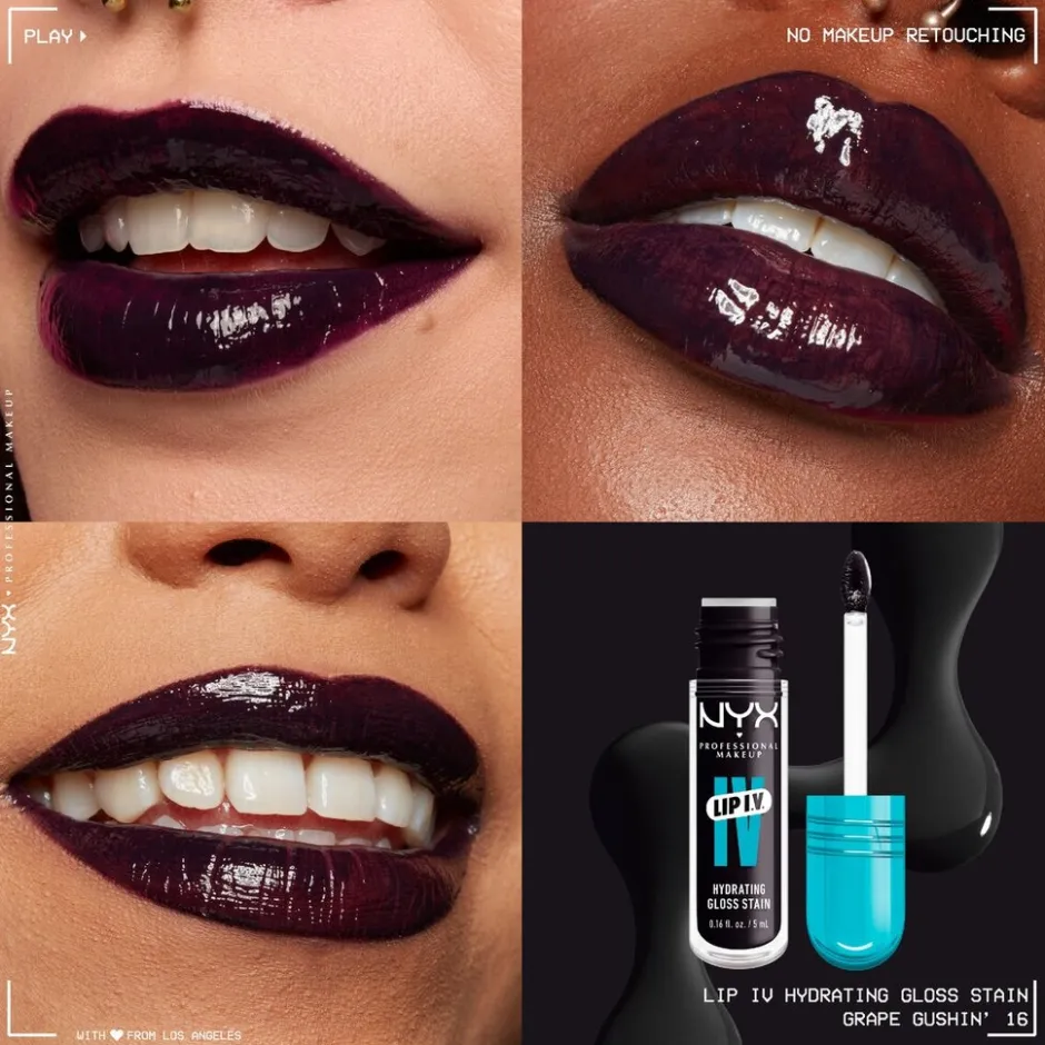 Lip IV 16 Grape Gushin' Hydraterende Lipgloss|NYX Professional Makeup Outlet