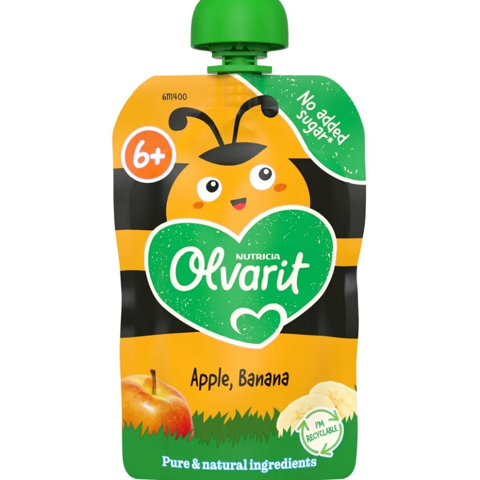Olvarit 6+M Appel Banaan Knijpfruit< Fruithapjes