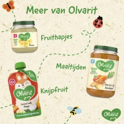 Olvarit 6+M Knijpfruit Variatiemenu< Fruithapjes