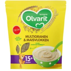 Olvarit 15+M Multigranen & Maïsvlokken Ontbijtpap< Babypap