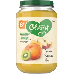 Olvarit 6+M Perzik Banaan Kiwi< Fruithapjes