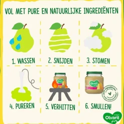 Olvarit 6+M Perzik Banaan Kiwi< Fruithapjes