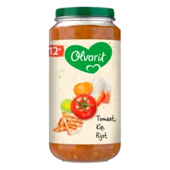 Olvarit 12+M Tomaat Kip Rijst< Babymaaltijden