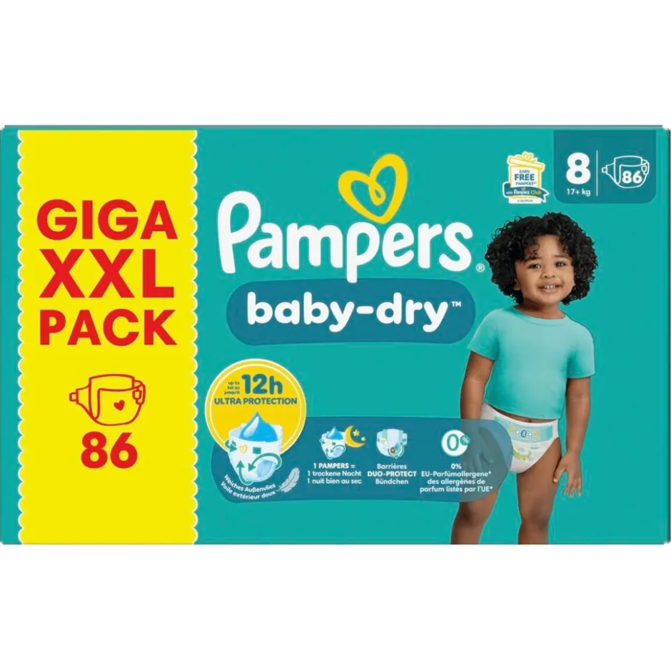 Pampers Baby-Dry Maat 8 Luiers< Luiers Maat 8