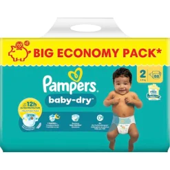 Baby-Dry Maat 2 Luiers|Pampers Hot