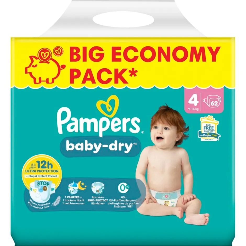 Baby-Dry Maat 4 Luiers|Pampers Discount