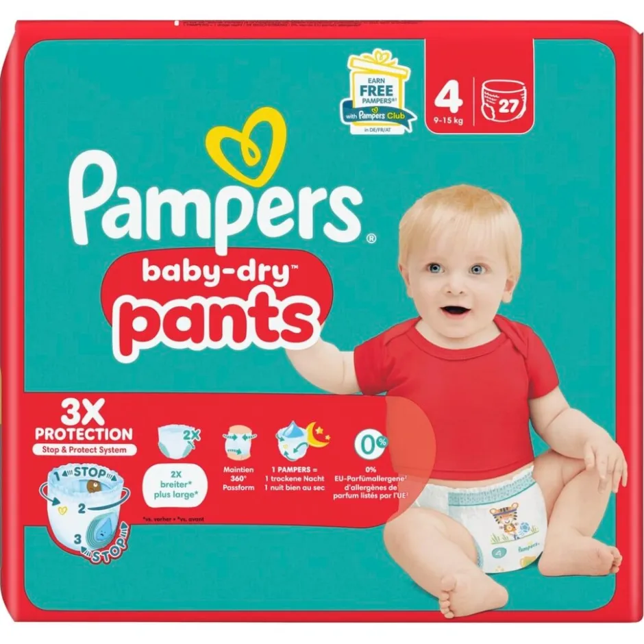 Baby-Dry Pants Maat 4 Luierbroekjes|Pampers Online