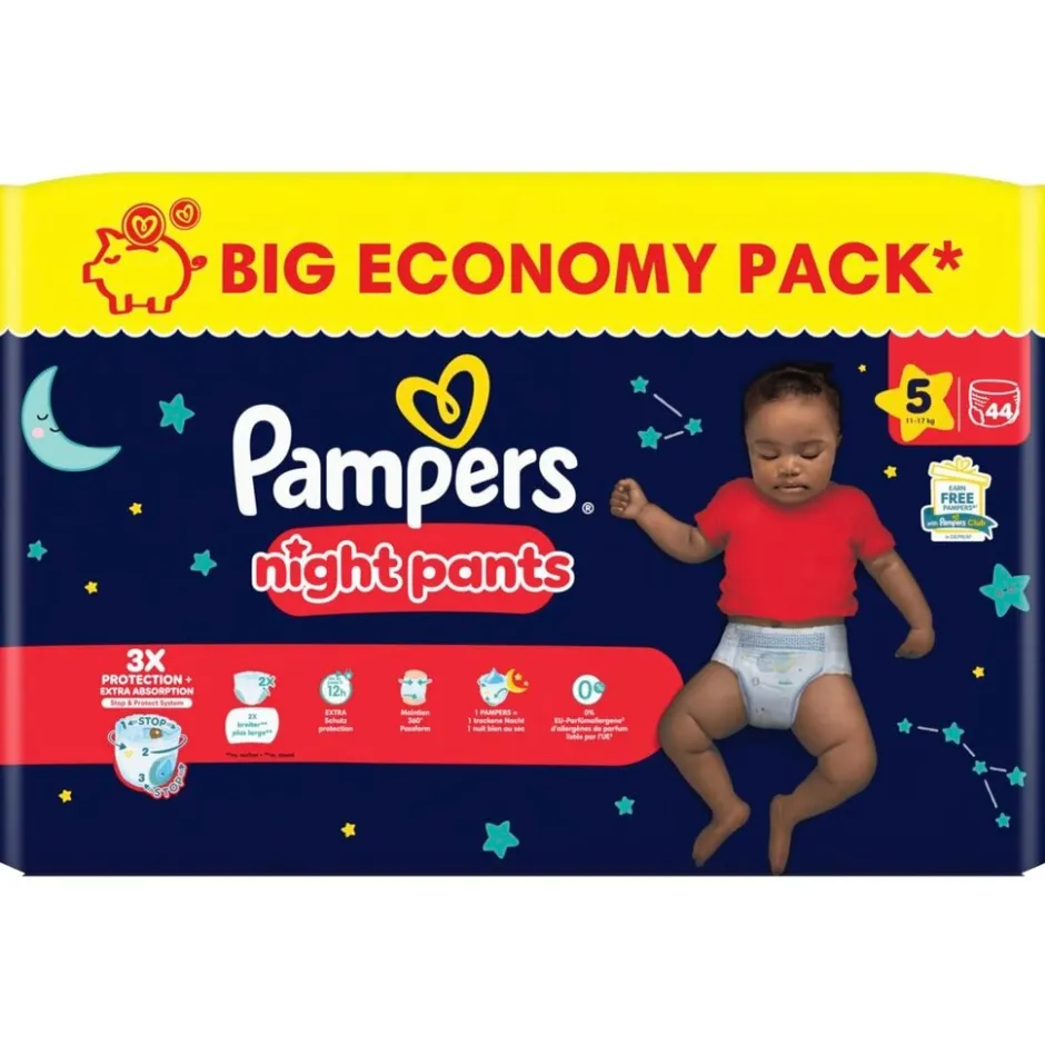 Pampers Night Pants Maat 5 Luierbroekjes< Pyjamabroekjes
