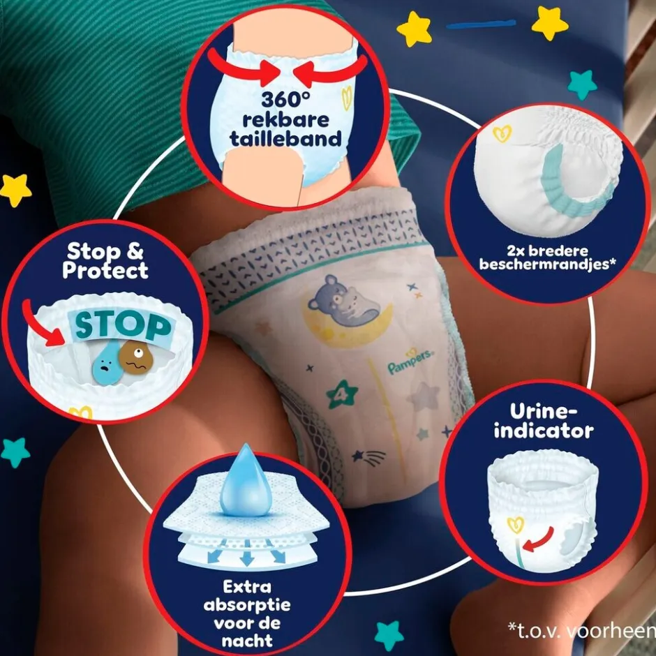Pampers Night Pants Maat 5 Luierbroekjes< Pyjamabroekjes