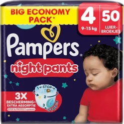 Night Pants Maat 4 Luierbroekjes|Pampers Hot
