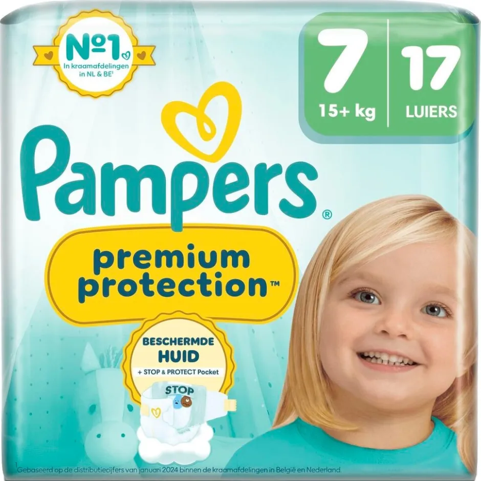 Pampers Premium Protection Maat 7 Luiers< Luiers Maat 7