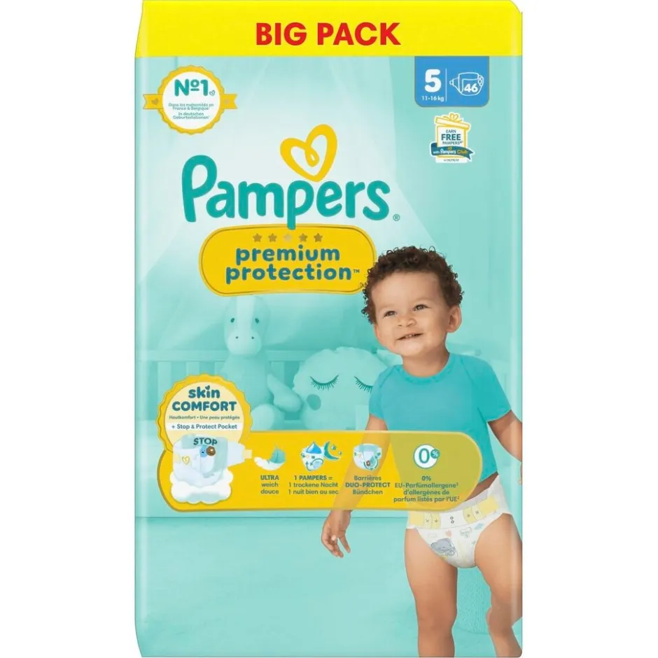 Pampers Premium Protection Maat 5 Luiers< Luiers Maat 5