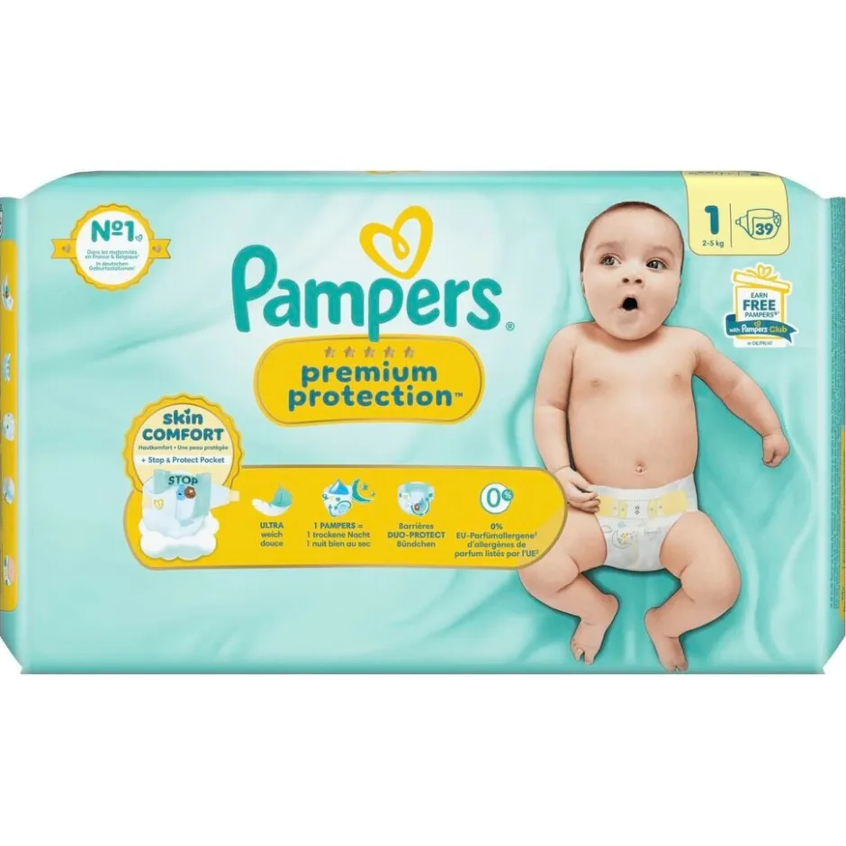 Pampers Premium Protection Maat 1 Luiers< Luiers Maat 1