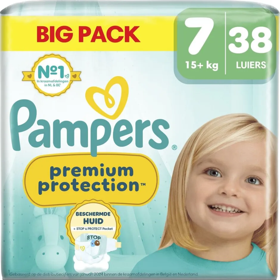 Pampers Premium Protection Maat 7 Luiers< Luiers Maat 7