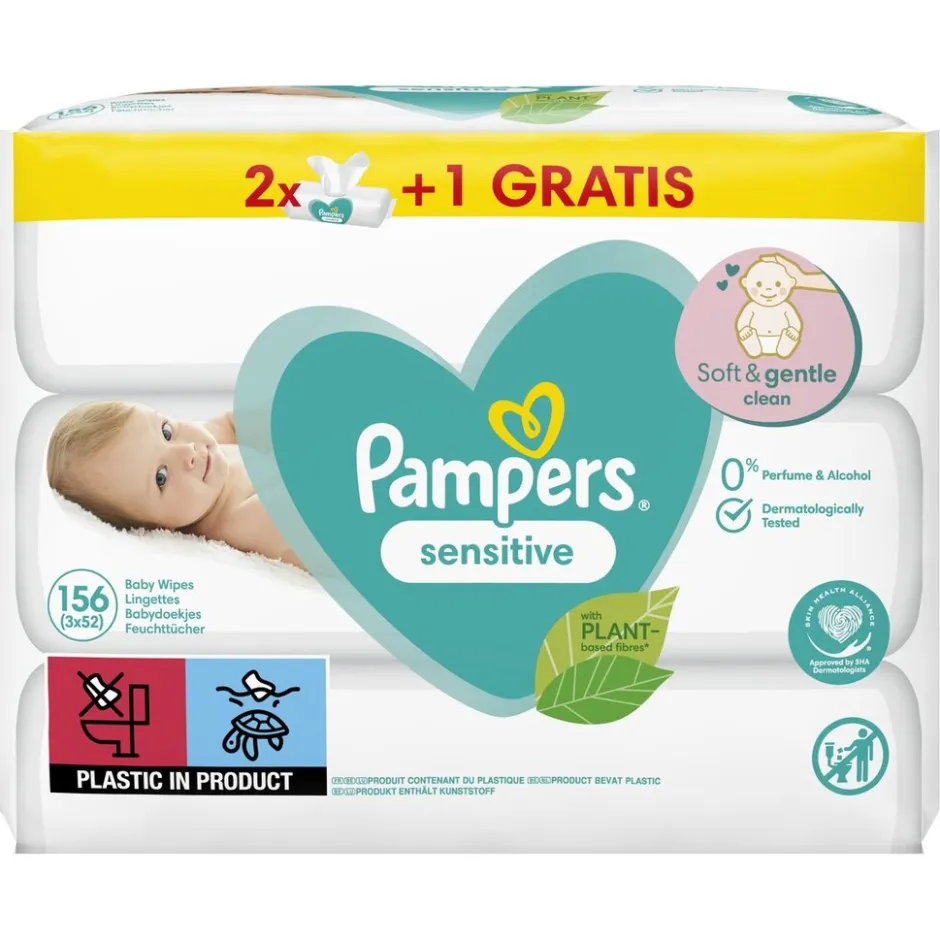 Pampers Sensitive Billendoekjes< Billendoekjes