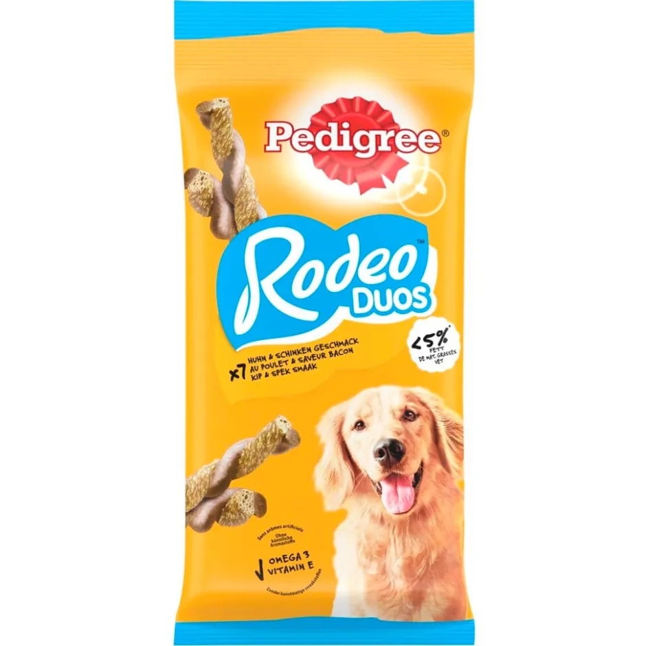 Pedigree Rodeo Duos Kip- & Baconsticks Hondensnacks< Honden