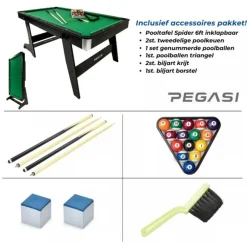 pooltafel Spider inklapbaar|Pegasi Discount