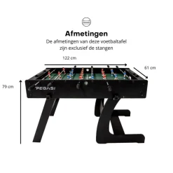 Pegasi Voetbaltafel Foldy Inklapbaar< Tafelvoetbal