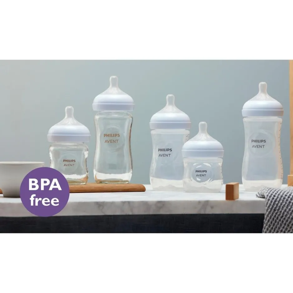 Philips Avent Natural Response SCY903/01 1m+ Babyfles met Natuurlijke Zuigreflex Flesspeen< Babyflesjes