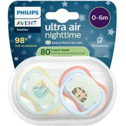 Soother Ultra Air 0-6M SCF376/24 Nighttime Fopspeen|Philips Avent Online