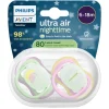 Philips Avent Soother Ultra Air 6-18M SCF376/29 Nighttime Fopspeen< Fopspenen
