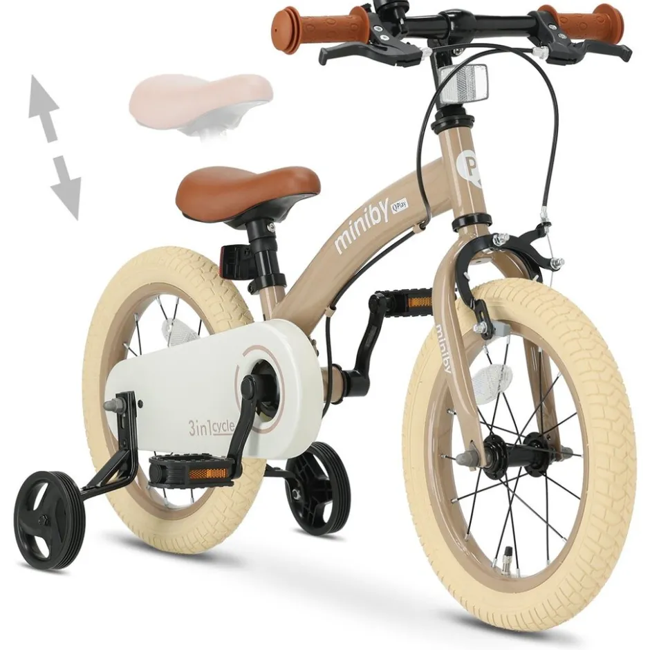 Qplay Miniby Kinderfiets 12 Inch 3 in 1 Loopfiets< Fietsen En Rijden