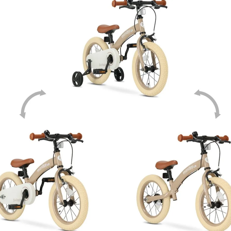 Qplay Miniby Kinderfiets 14 Inch 3 in 1 Loopfiets< Fietsen En Rijden