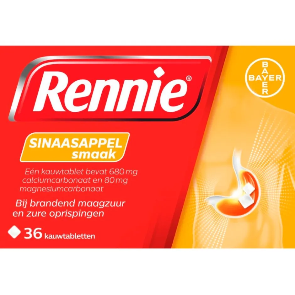 Sinaasappel Kauwtabletten|Rennie Hot