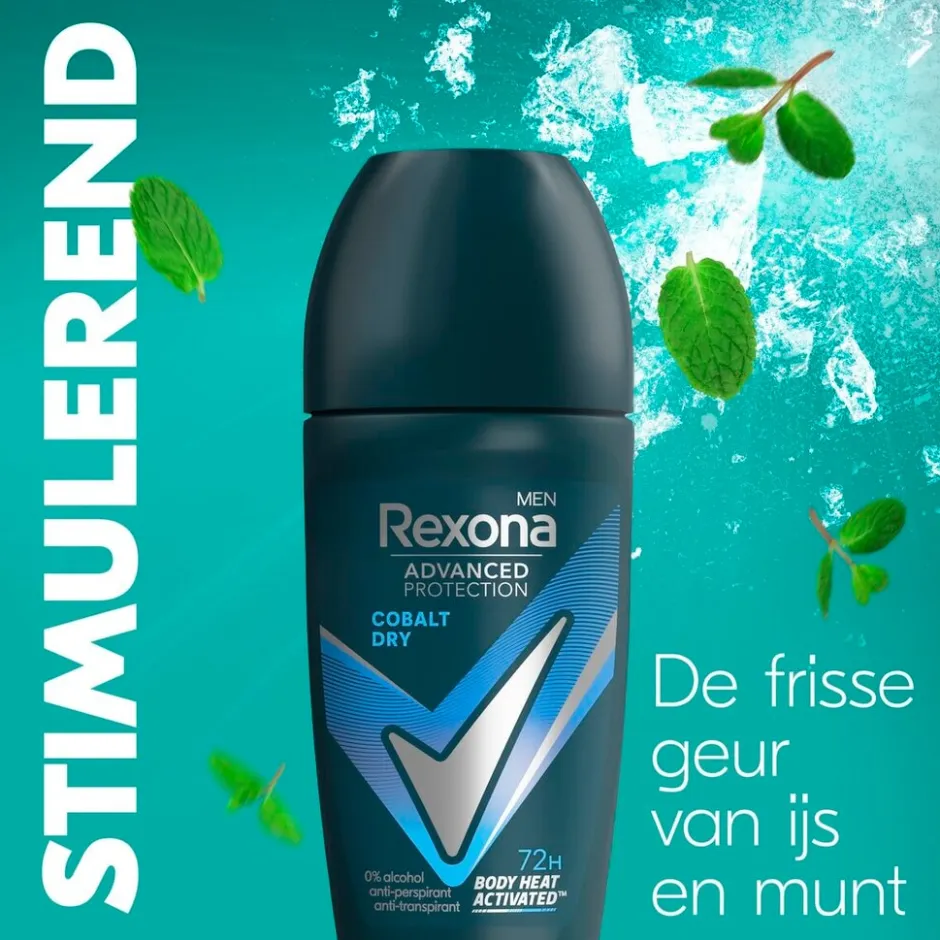 Rexona Men Advanced Protection Cobalt Dry Antitranspirant Deodorant Roller< Deoroller